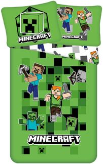 Minecraft Bettbezug 140 × 200 cm Kissenbezug 70 × 90 cm Polyester Mikrofaser