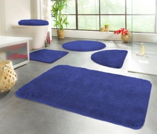 KiNZLER Badematte Chaozhou, Höhe 20 mm, rutschhemmend beschichtet, fußbodenheizungsgeeignet, Polyester, rechteckig, 2er-Set rechteckig 55x50 cm / rechteckig 50x80 cm, Badteppich, Uni Farben, weich, als rechteckig, rund & Set erhältlich