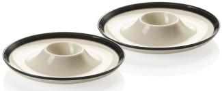 Arzberg Barefoot Living 2er Set Eierbecher mit Ablage dusty blue