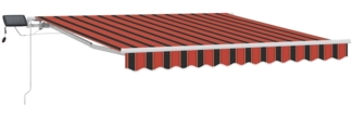 vidaXL Einziehbare Markise Orange und Braun 300 x 250 cm 3329938
