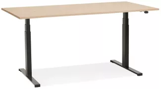 Kokoon Design Schreibtisch Droide Holz Natur und Schwarz 140 cm