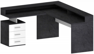 INOSIGN Eckschreibtisch New Selina, Schreibtisch, Schubkästen, mit oder ohne Monitoraufsatz, B 180/160 cm