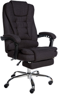 CLP Bürostuhl Oxygen mit Fußablage höhenverstellbar drehbar,schwarz Stoff