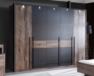 Schwebetürenschrank Schrank schlammeiche / schwarzeiche 260cm