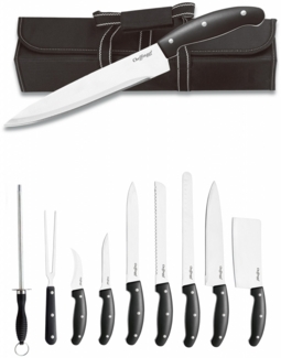 Messer Kochmesser Messerset mit Messertasche BBQ Grill XXL 10-tlg. Rungassi BG10