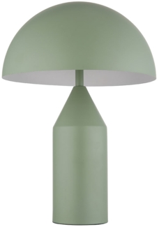 Tischleuchte, Metall blassgrün, 2 flammig, H 39 cm