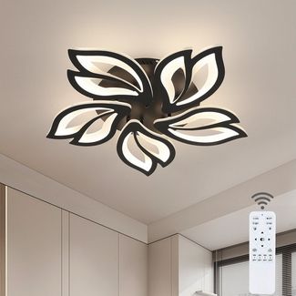 Riserva Deckenleuchten Deckenleuchte in Blütenform, 45W dimmbar mit Fernbedienung