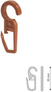 Liedeco Faltenclip, Gardinen, Vorhänge, (Set, 10-St), Faltenlegehaken, für Gardinenringe Öse 10 mm