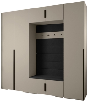 ABIKS MÖBEL Kompaktgarderobe INOVA 1 SATZ 8 Möbelset, Garderobe mit Kleiderstange und Regalen