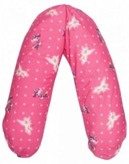 Stillkissen EDDA 190 cm | hochwertiger Digitaldruck | 100% Baumwolle | EPS-Mikroperlen TÜV zertifiziert | anschmiegsam & atmungsaktiv Schwangerschaftskissen Lagerungskissen (Sterne pink)