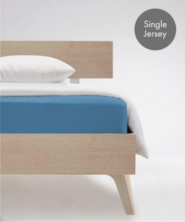fleuresse Single Jersey Spannbettlaken Jenny C 150x200 cm Meeresblau