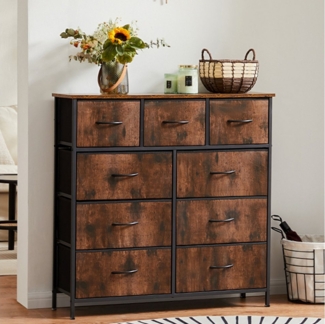 DUMOS Schubkastenkommode Kommode mit Stoffschubladen Stauraumschrank Schubladenschrank (Schubladenkommode), Mit 4, 5, 7, 8, 9 Schubladen