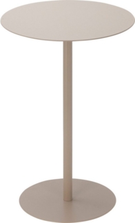 Koopman Beistelltisch Sofatisch Nachttisch 53x35x25 cm Metall Klein Rund Demontiert (Einzelartikel, 1-St, 1 Tisch), Beige, Metall, Rund, stabiler Stand, Tisch