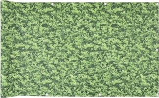 vidaXL Balkon-Sichtschutz Pflanzen-Optik Grün 500x75 cm PVC 4005406