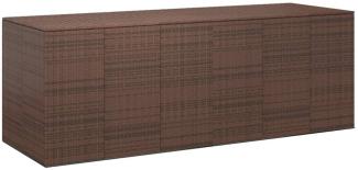 vidaXL Garten-Kissenbox PE Rattan 291x100,5x104 cm Braun 317236