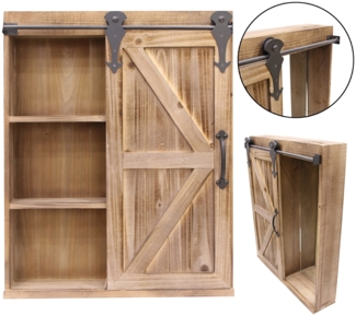 Wandschrank Schiebetür Spiegelschrank Wandregal braun Hängeschrank Wandboard