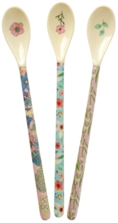 rice Latte-Macchiato-Löffel Rice Latte Löffel 6er-SET - Blumen Muster