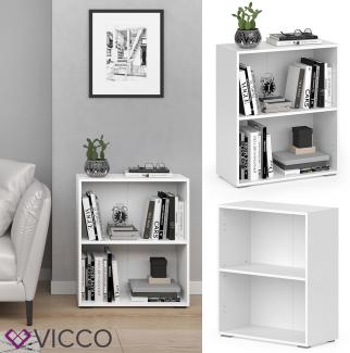 VICCO Bücherregal EASY S Weiß Standegal Wandregal Aktenregal Schrank Büro