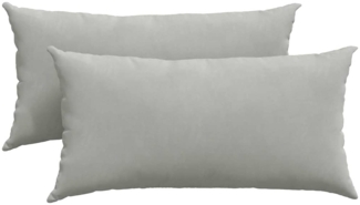 vidaXL Sofakissen 2 Stück Hellgrau 80 x 40 cm Stoff 42013726