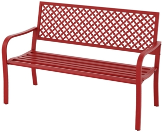 COSTWAY Gartenbank, Sitzbank für 2-3 Sitzer, 127 x 62 x 86 cm