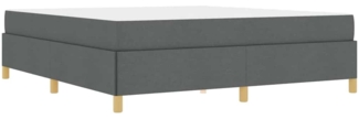 vidaXL Boxspringbett Dunkelgrau und Weiß und Dunkelgrau 180 x 200 cm 3398956