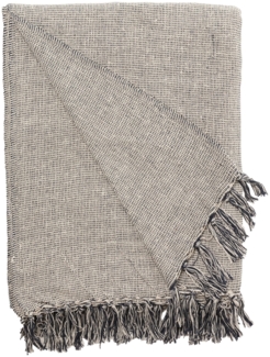 Decke Überwurf Soft Streifen 100% Baumwolle 130x180 cm Skandinavisch Navy