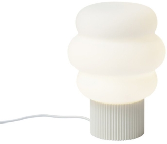 Qazqa Tischleuchte Kumo, ohne Leuchtmittel, E27, Beige, Japandi, Glas, 1-flammig