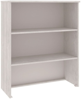 Aufsatz für Highboard Weiß 85 x 35 x 100 cm Massivholz Kiefer [340509]