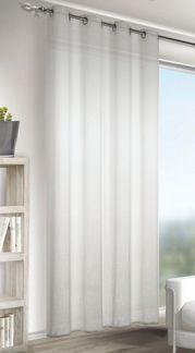 HOMING Gardine Alex (1 St), Ösen, halbtransparent, Fertigschal