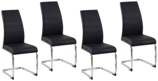 HTI-Living Freischwinger Schwingstuhl SallyC PU Schwarz (Set, 4 St), Freischwinger Esszimmerstuhl Kunstleder
