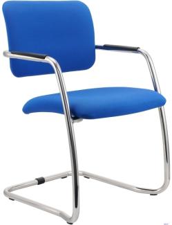 Besucherstuhl Freischwinger 2er Set, Blau