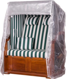 Strandkorb Schutzhülle - bene living - Basic PVC Zweisitzer Größe L transparent