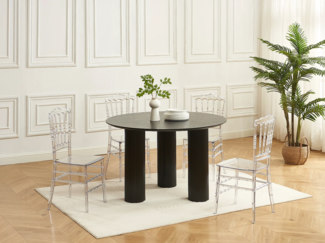 Vente-unique - Stuhl 2er-Set - Polycarbonat - Kristall - AMBELON