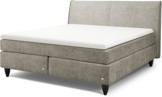 Aurelia Boxspringbett grau Uni-Stoff 221cm x 211cm x 108cm