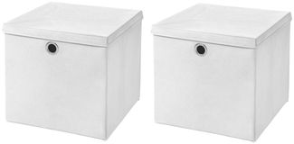 StickandShine Faltbox 2er SET 28 x 28 x 28 cm mit Deckel – perfekt für KALLAX - 19 Farben