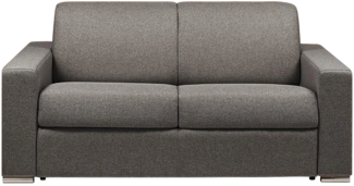 Vente-unique - Schlafsofa mit Matratze 2-Sitzer Stoff - Anthrazit - Liegefläche mit Lattenrost: 120 cm - Matratzenhöhe: 16 cm mit Memory Schaum - CALITO