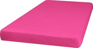 Playshoes Jersey-Spannbettlaken, Wasserdicht und Atmungsaktiv, 70x140 cm, pink, rosa