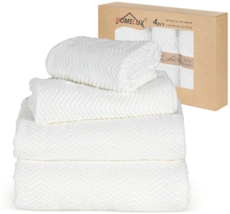 HOMELUX Handtuch Set 2 / 3 / 4 teilig Badetuch Set + Towel saugstarkes Frottiertücher Set, (Badetuch, 4-St), Saugstark mit griffiger Oberfläche