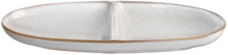 ASA Aperitifteller 2-geteilt, oval, sand saisons