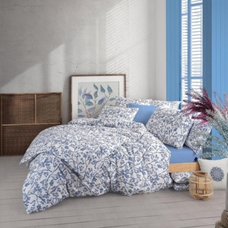 TRAUMSCHLAF Bettwäsche Vicenza, Renforce, 2 teilig, florales Design auf 100% Baumwolle