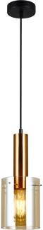 Hanging lamp Italux Hanging lamp amber office Italux Sardo PND-5581-1-BRO + AMB (PND-5581-1-BRO + AMB) - 30530