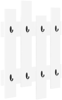 vidaXL Wandmontierter Kleiderständer Weiß 60 x 3 x 82 cm Holzwerkstoff 874475