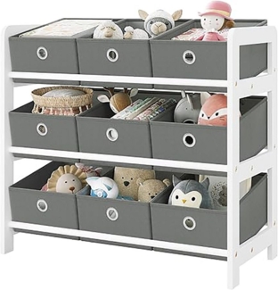 EUGAD Kinderregal, 1-tlg, mit 9 Boxen. Montessori Spielzeugregal