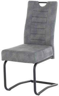 Schwingstuhl Jörn / Jan, Metall, Mikrofaser, Grau, 44 x 99 x 56 cm