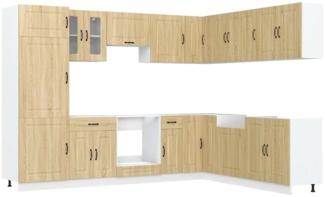 vidaXL 14-tlg. Küchenschrank-Set Kalmar Sonoma-Eiche Holzwerkstoff 3314974