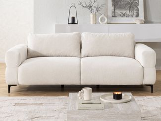 S-Style Möbel 3-Sitzer Sofa Cardea in Bubble-Optik aus weichem Strukturstoff, mit Wellenfederung und hohem Sitzkomfort