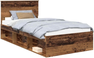 vidaXL Bettrahmen Altholz 100 x 200 cm Massives Kiefernholz 3410643