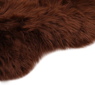 vidaXL Teppich 60x90 cm Künstlicher Schafspelz Braun 284713