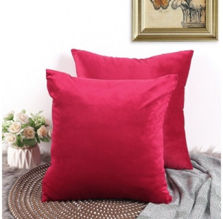 TAN. TOMI Kissenbezug Kissenbezug 40 x 40, Samt Uni Kissenhülle, Kissenbezüge, (2 Stück), Zierkissen Dekokissen Sofakissen Couchkissen