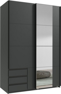 Wimex Schwebetürenschrank Emden moderner Kleiderschrank mit Spiegel und Schubladen BESTSELLER Schlafzimmer Schrank Garderobenschrank mit Schwebetüren Topseller